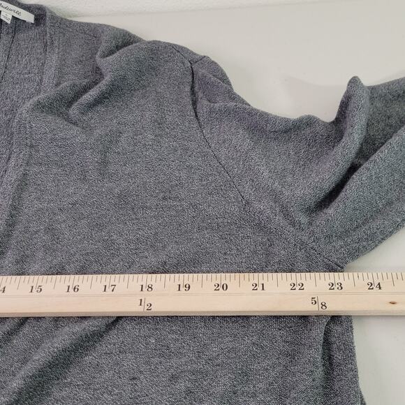 Madwell Women's Coffeehouse Cardigan Open Front Pockets Size Large Gray F04610 - Picture 7 of 9